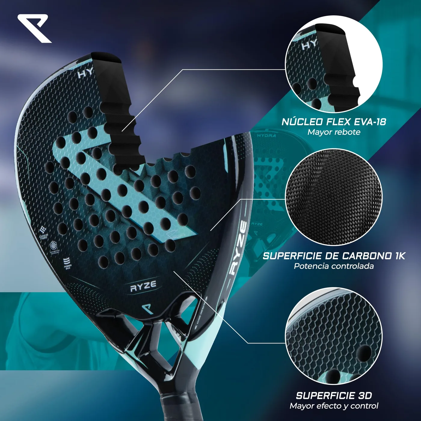 RYZE Hydra 100% Fibra de Carbono foto 4